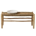 Banc marocain doum tressage damier naturel 100 cm