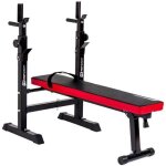 Hop - sport banc de musculation plat pliable hs - 1080 avec support de barres banc dentranement multifonction ...