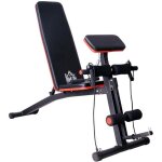 Homcom - appareil abdominaux - acier abs - 160x54x106cm - noir rouge