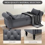 Banc de rangement 133cmcanap� pouf avec coffre de rangement accoudoirssi�ge rembourr�pour couloirchambre ...