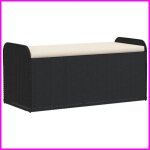Banc de rangement - ashata - 115x51x52 cm - r�sine tress�e - coussin amovible - sac r�sistant � leau