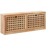 Banc de rangement de chaussures 94x20x38cm bois massif de noyer armoire à chaussures meuble à chaussures ... Banc de rangement de chaussures 94x20x38cm bois massif de noyer armoire à chaussures meuble à chaussures ...