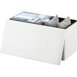 Banc de rangement pliante tabouret pouf coffre avec couvercle repose - pieds en tissu polaire 76x38x37cm ... Banc de rangement pliante tabouret pouf coffre avec couvercle repose - pieds en tissu polaire 76x38x37cm ...