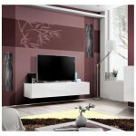 Banc tv - fly 30 - l 160 cm x p 40 cm x h 30 cm - blanc