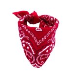 Bandana coton femme rouge aille unique