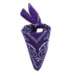 Bandana - kebello - prune - 100% coton - 55 x 55 cm - femme Bandana - kebello - prune - 100% coton - 55 x 55 cm - femme