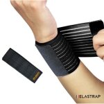 Bande de strapping lastique - elastrap - attelle rglable - protection poignet - multisport - noir