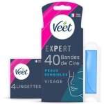Bandes de cire froide visage - estampille - 40 unit�s - peaux sensibles - finition parfaite - �pilation ...