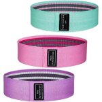 Bande elastique musculation en tissu lot de 3 bande de resistance musculation avec sac de rangement bande ...