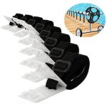 Bandes de maintien - kit complet - noir - fixation bche solaire - 8 pices - enrouleur de piscine
