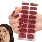 Bandes ongles gel uv - 10 unit� brillant d�grad� autocollants ongles adh�sifs wraps gel cuneary