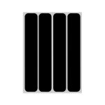 Bandes r�fl�chissantes - universelles - 25 x 150 mm - 4 pi�ces - noir - haute r�flexion