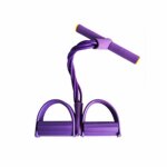 Bande r�sistance fitness 6 tubes avec p�dale & poign�es - �lastique musculation maison pour abdominaux ...