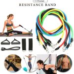 Bandes de r�sistance set elastiques artizlee kit de 11 accessoires musculation - bandes de fitness exercice ...