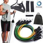 Bandes de rsistance set elastiques artizlee kit de 11 accessoires musculation - bandes de fitness exercice ...