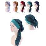 Bandeau chapeau de chimio femmes turban couleur unie stretch - insfity - 5 couleurs