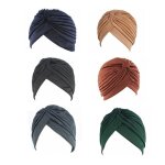 Bandeau turban femme chapeau de sommeil couleur unie - insfity - 6pcs