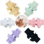 Bandeau b�b� fille - 6 x elastic hoops - doux au toucher - confortable - id�al pour nourrissons