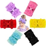 Bandeau b�b� fille - lot de 6 - doux au toucher - confortable - id�al pour nourrissons