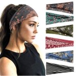 Bandeau cheveux - headband - 6 pices lastiques - confortable - doux - design lgant