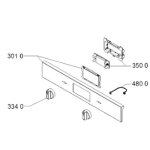 Bandeau de commande inox (rep�re 301 0) dorigine four cuisini�re 481010862573 c00386751 ariston hotpoint ...