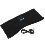 Bandeau de musique bluetooth de sport garosa - noir - casque lavable et extensible - contr�le du volume ...