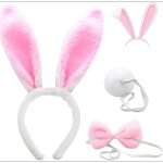 Bandeau oreilles de lapin - non sp�cifi� - serre t�te - peluche douce - accessoire de d�guisement - enfant ...
