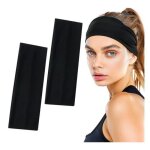 Bandeau de sport - femme - noir - �lastique antid�rapant - confortable - respirant