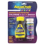 Bandelettes danalyse piscine aquachek chlorine 4 en 1 + shock aquachek - 50 chlore et 10 shock