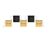 Banderole anniversaire holographique 5m noir or