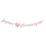 Banderole joyeux anniversaire bannire happy birthday rose gold guirlande brillant dcoration banner ...