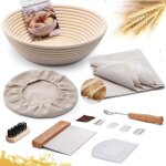 Banneton rond limpermabilit panier 2panier de fermentation du pain livr avec grattoir pte doublure en ...
