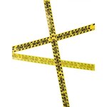 Banni�re - d�coration de f�te - sc�ne de crime - jaune et noir - 7m - plastique