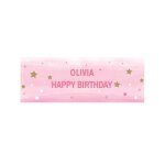 Banni�re � personnaliser rose 50 x 152 cm - rose
