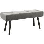 Homcom - banquette - polyster - 100x36x45cm - gris