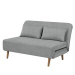 Banquette bz - 2 places - tissu gris clair - 130 x 90 x 81 cm - deplo Banquette bz - 2 places - tissu gris clair - 130 x 90 x 81 cm - deplo