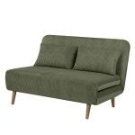 Banquette bz - 2 places - tissu velours côtelé vert - 130 x 90 x 81 cm - deplo Banquette bz - 2 places - tissu velours côtelé vert - 130 x 90 x 81 cm - deplo
