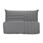 Banquette bz 3 places becci - tissu gris - bultex - made in france - l 142 x p 101 cm