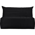 Banquette bz 3 places becci - tissu noir - made in france