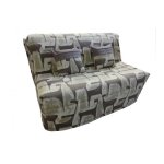 Banquette bz convertible axel  motifs taupe 140 * 200cm matelas confort bultex