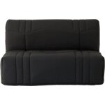 Banquette bz dream - tissu 100% coton noir - couchage 140x190 cm - 2 places - confort moelleux Banquette bz dream - tissu 100% coton noir - couchage 140x190 cm - 2 places - confort moelleux