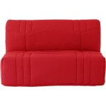 Banquette bz dream - tissu 100% coton rouge - couchage 140x190 cm - classique - moelleux Banquette bz dream - tissu 100% coton rouge - couchage 140x190 cm - classique - moelleux