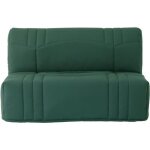 Banquette bz dream - tissu 100% coton vert forêt - couchage 140x190 cm - confort moelleux Banquette bz dream - tissu 100% coton vert forêt - couchage 140x190 cm - confort moelleux