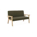 Banquette pour enfant velours c�tel� et bois dh�v�a 2 places isak kid