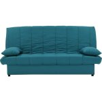 Banquette clic clac 3 places - bleu canard - l 190 x p92 cm - mila Banquette clic clac 3 places - bleu canard - l 190 x p92 cm - mila