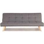 Banquette clic clac 3 places gris - siljan - designetsamaison