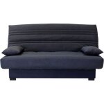 Banquette clic clac 3 places - matelas 17 cm - tissu gris anthracite - l199 x p96 x h103 cm - chloe