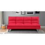 Banquette clic clac 3 places rouge - vanan Banquette clic clac 3 places rouge - vanan