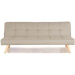 Banquette clic clac 3 places taupe - siljan - designetsamaison
