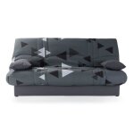 Banquette clic clac 3 places - tissu bikini gris - style contemporain - l 190 x p 92 cm - dream Banquette clic clac 3 places - tissu bikini gris - style contemporain - l 190 x p 92 cm - dream